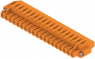 Pin header, 19 pole, pitch 5.08 mm, angled, orange, 1950480000