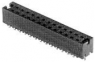 Socket header, 34 pole, pitch 2.54 mm, straight, black, 1-147747-7