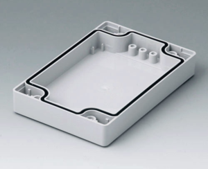 ABS enclosure shell, (L x W x H) 120 x 80 x 20 mm, light gray (RAL 7035), C0081201