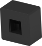 Cap, square, (L x W x H) 9 x 9 x 5.5 mm, black, for pushbutton switch, 1571384-4