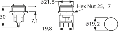 MP0031 BULGIN Pushbutton Switches Image 2