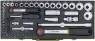 1/4 inch, 1/2 inch socket wrench kit, 56 pieces, 23040