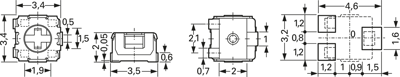 ST-32EA-(14)-10K OHM Nidec Copal Trimmer Potentiometers Image 2