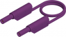 Measuring lead with (4 mm plug, spring-loaded, straight) to (4 mm plug, spring-loaded, straight), 0.25 m, purple, PVC, 2.5 mm², CAT II