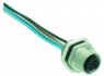 Sensor actuator cable, M12-flange socket, straight to open end, 5 pole, 0.5 m, PA, 4 A, 21033112501