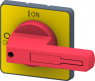 Rotary actuator, four hole/front mounting, red/yellow, for 3LD2/3LD5/3LD23/24, 3LD9243-3B