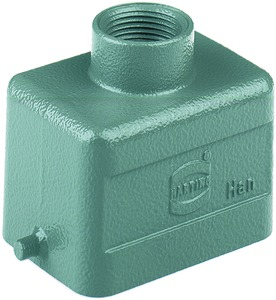 Grommet housing, size 6B, die-cast aluminum, PG13.5, straight, longitudinal bow locking, IP44/IP65/IP67, 09300061440