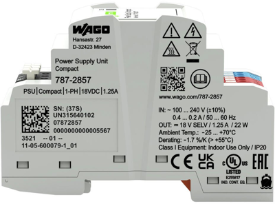 787-2857 WAGO DIN Rail Power Supplies Image 2