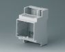 Polycarbonate DIN rail enclosure, (L x W x H) 58 x 53 x 90 mm, light gray, B6702102