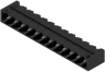 Pin header, 12 pole, pitch 5.08 mm, angled, black, 1155430000