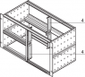 Splitting Extrusion 6 U for Combined Mounting