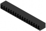 Pin header, 17 pole, pitch 3.81 mm, angled, black, 1942410000