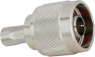 N plug 50 Ω, crimp connection, straight, N-STECKER AIRCELL 5 (CRIMP)