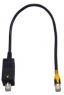 Patch cable, RJ45 plug, straight to RJ45 plug, straight, Cat 6A, PVC, 1 m, black