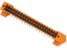 Pin header, 21 pole, pitch 3.5 mm, angled, orange, 1643520000