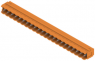 Pin header, 22 pole, pitch 5 mm, angled, orange, 1581060000