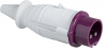 CEE plug, 2 pole, 16 A/20-25 V, purple, IP44, 82301