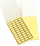 Acrylic Label, (L x W) 14 x 9 mm, yellow, Sheet with 840 pcs