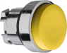 Pushbutton, illuminable, groping, waistband round, yellow, front ring silver, mounting Ø 22 mm, ZB4BL5