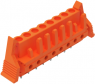 Socket header, 8 pole, pitch 5.08 mm, straight, orange, 232-168/039-000