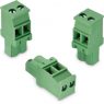 Socket header, 3 pole, pitch 5 mm, straight, green, 691344710003