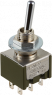 Toggle switch, metal, 2 pole, latching, On-Off-On, 6 A/125 VAC, 4 A/30 VDC, silver-plated, MN23SS4W01