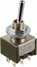 Toggle switch, metal, 2 pole, latching, On-On, 6 A/125 VAC, 4 A/30 VDC, silver-plated, MN22SS4W01