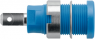 4 mm socket, flat plug connection, mounting Ø 12.2 mm, CAT III, blue, SEB 6450 NI / BL