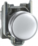 Signal light, illuminable, waistband round, white, front ring silver, mounting Ø 22 mm, XB4BVG1