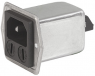 IEC plug C14, 50 to 60 Hz, 6 A, 250 VAC, faston plug 6.3 mm, 5707.0603.412