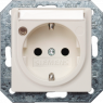 German schuko-style socket outlet with title block, white, 16 A/250 V, Germany, IP20, 5UB1553