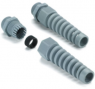 Cable gland with bend protection, M12, 15 mm, Clamping range 3 to 6.5 mm, IP68, light gray, 1776700000