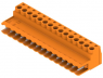 Pin header, 15 pole, pitch 5.08 mm, straight, orange, 1627220000