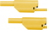 Measuring lead with (4 mm plug, spring-loaded, straight) to (4 mm plug, spring-loaded, straight), 1.5 m, yellow, PVC, 1.0 mm², CAT II