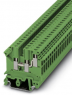 Through terminal block, screw connection, 0.2-4.0 mm², 3 pole, 32 A, 6 kV, green, 1923160