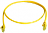 Patch cable, RJ45 plug, straight to RJ45 plug, straight, Cat 6, U/UTP, PVC, 0.5 m, yellow