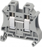 Terminal block, 2 pole, 0.5-10 mm², clamping points: 2, gray, screw connection, 57 A