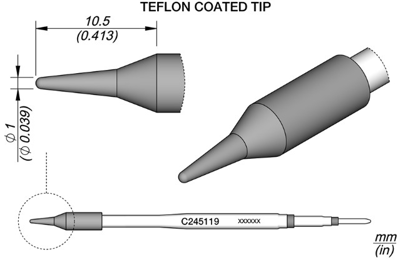 C245119 JBC Soldering tips, desoldering tips and hot air nozzles