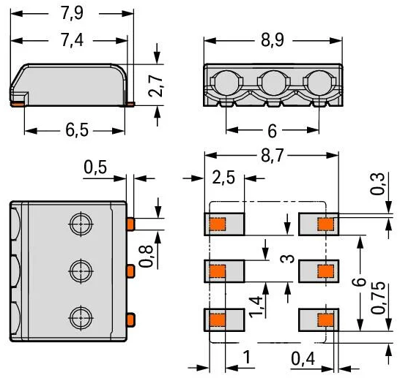 2059-303/998-403 WAGO PCB Terminal Blocks Image 2