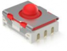 Short-stroke pushbutton, 1 Form A (N/O), 100 mA/35 V, unlit , actuator (red, L 1.4 mm), 2.5 N, SMD