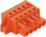 Socket header, 5 pole, pitch 5.08 mm, angled, orange, 231-305/031-000