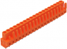 Socket header, 19 pole, pitch 5.08 mm, straight, orange, 232-179