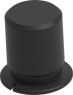 Button, cylindrical, Ø 12.7 mm, (H) 20.6 mm, black, for rotary switch, 8-1437621-7