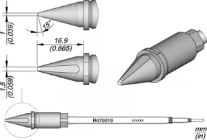 R470019 JBC Soldering tips, desoldering tips and hot air nozzles