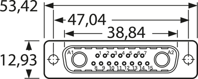 3017W2PCM99A10X CONEC D-Sub Connectors Image 2