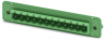 Pin header, 12 pole, pitch 5.08 mm, angled, green, 1898936