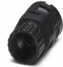 Corrugated pipe fitting, M25, polyamide, IP66, black