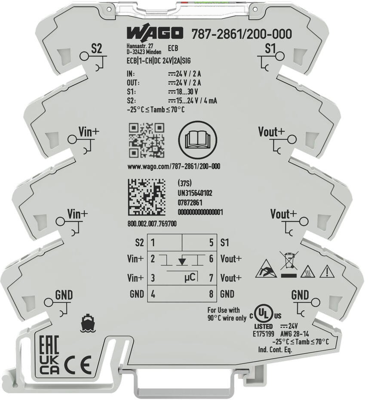 787-2861/200-000 WAGO Circuit Breakers Image 1