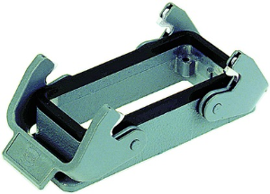 Bulkhead housing, size 10B, die-cast aluminum, cross bow locking, IP65, 09300100301