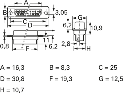 164531-4 AMP D-Sub Connectors Image 2